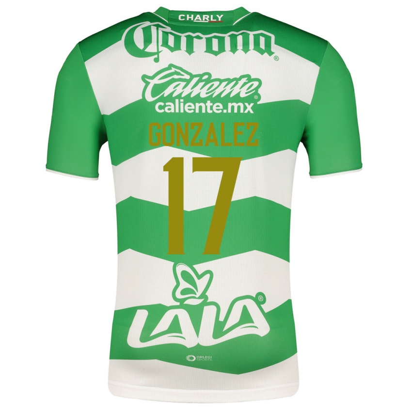 Uomo Maglia Jair Gonzalez #17 Verde Kit Gara Home 2023/24 Maglietta