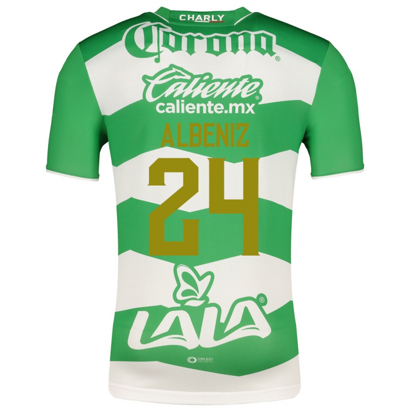 Uomo Maglia Maika Albeniz #24 Verde Kit Gara Home 2023/24 Maglietta