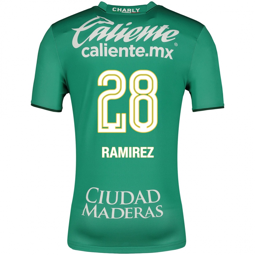 Uomo Maglia David Ramírez #28 Verde Kit Gara Home 2023/24 Maglietta