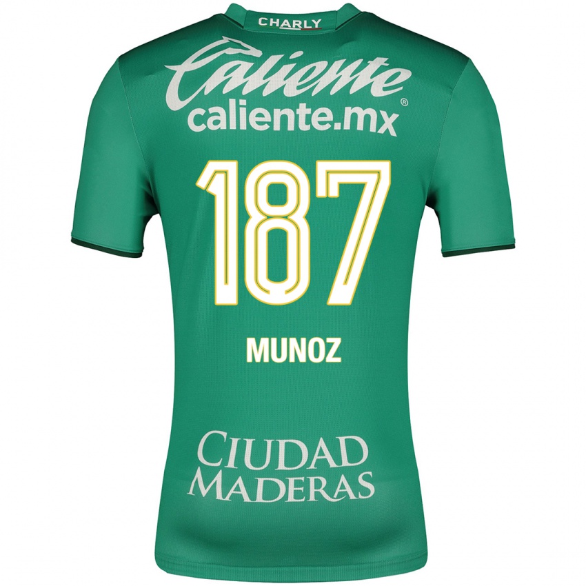 Uomo Maglia Diego Muñoz #187 Verde Kit Gara Home 2023/24 Maglietta