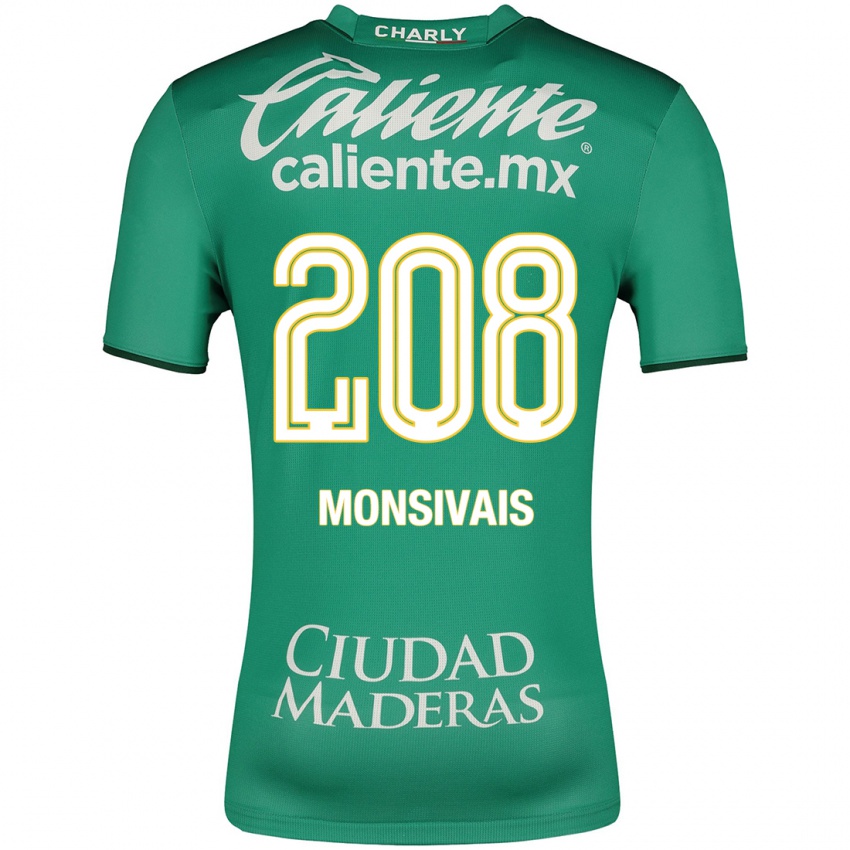Uomo Maglia Daniel Monsivaís #208 Verde Kit Gara Home 2023/24 Maglietta