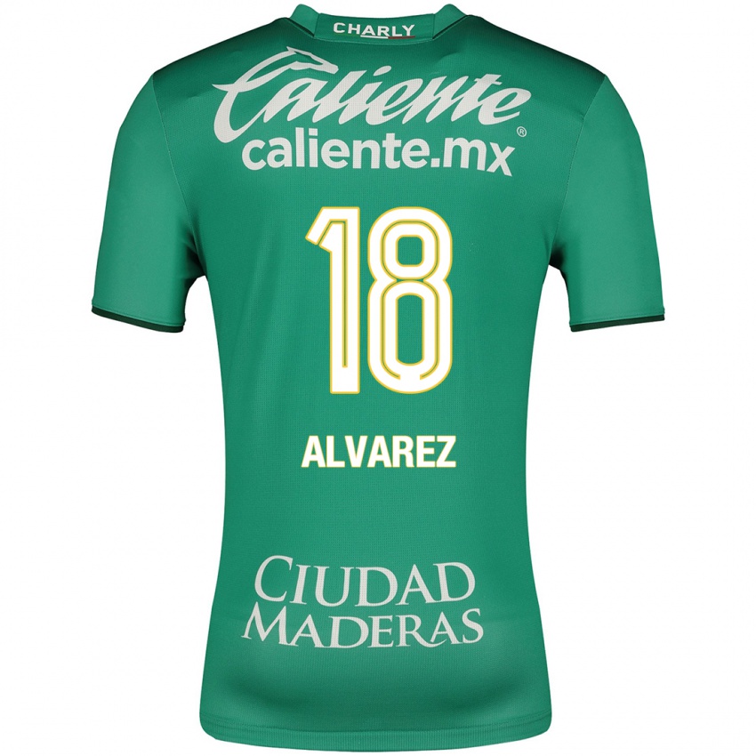 Uomo Maglia Yazmin Álvarez #18 Verde Kit Gara Home 2023/24 Maglietta