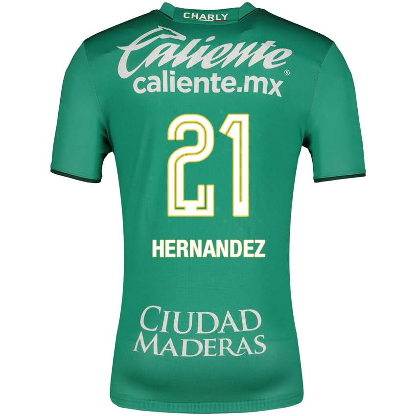 Uomo Maglia Alexa Hernández #21 Verde Kit Gara Home 2023/24 Maglietta