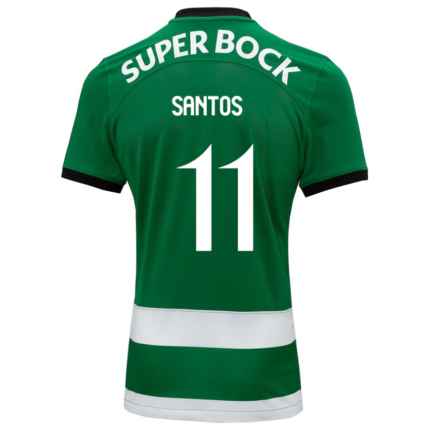 Uomo Maglia Nuno Santos #11 Verde Kit Gara Home 2023/24 Maglietta