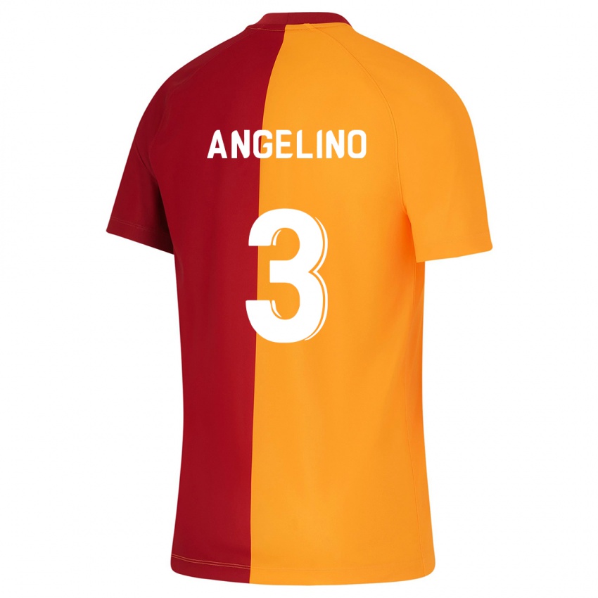 Uomo Maglia Angelino #3 Arancia Kit Gara Home 2023/24 Maglietta