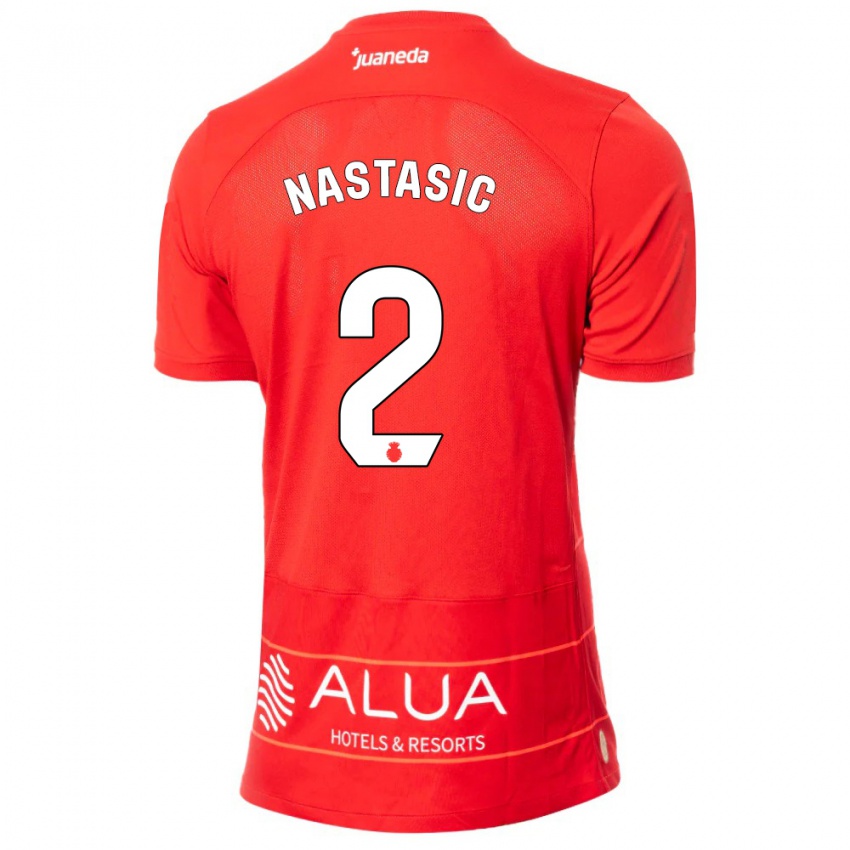 Uomo Maglia Matija Nastasic #2 Rosso Kit Gara Home 2023/24 Maglietta