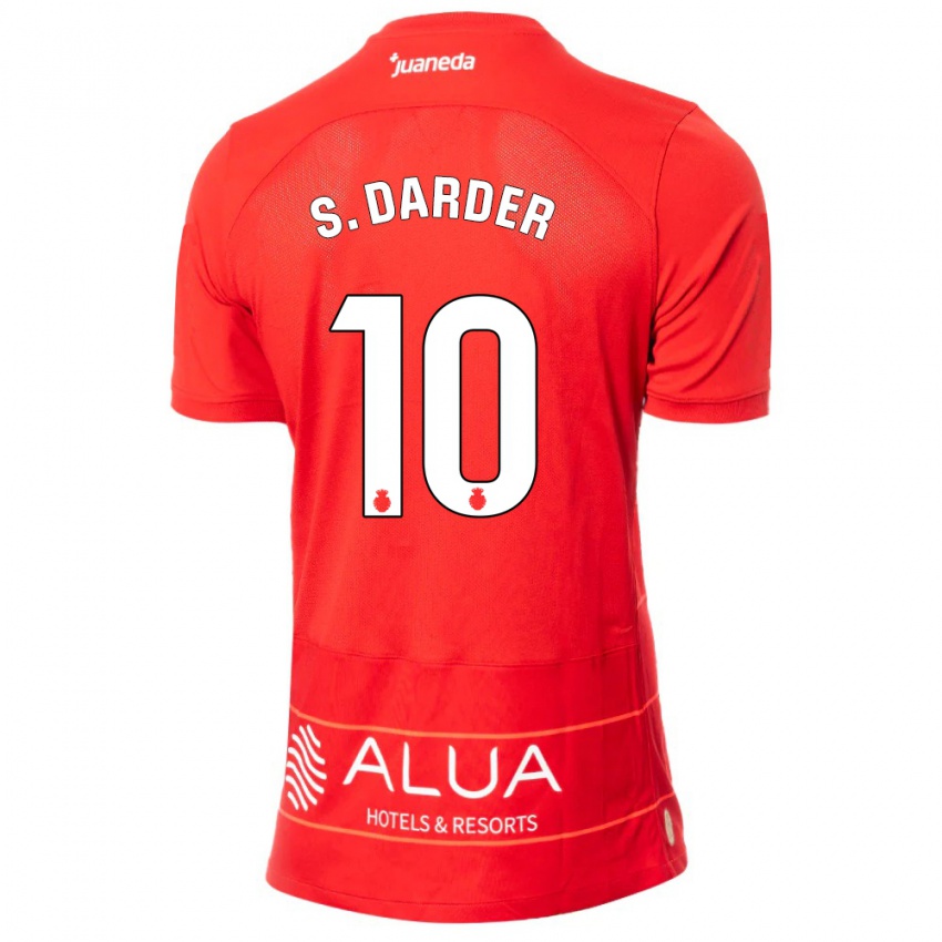 Uomo Maglia Sergi Darder #10 Rosso Kit Gara Home 2023/24 Maglietta