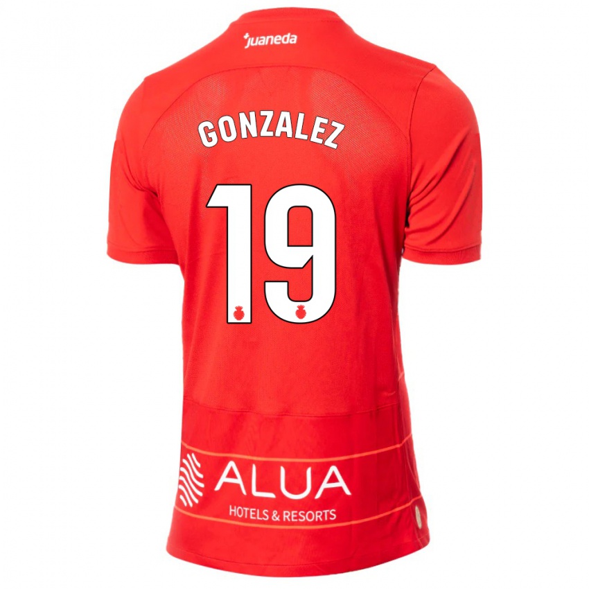 Uomo Maglia Adrià González #19 Rosso Kit Gara Home 2023/24 Maglietta