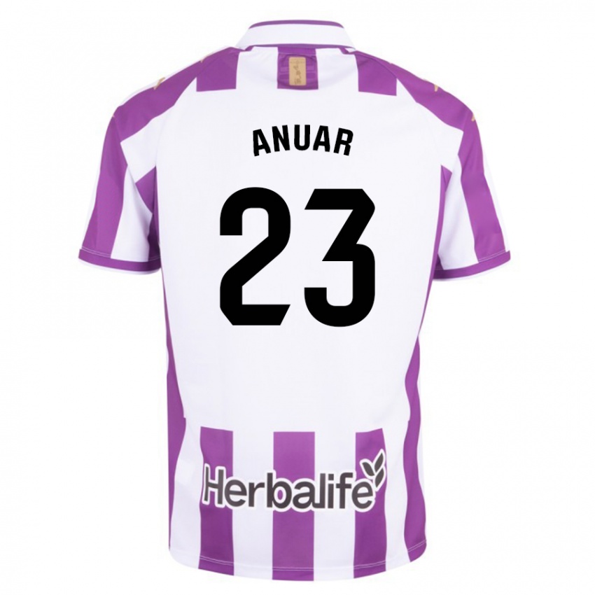 Uomo Maglia Anuar #23 Porpora Kit Gara Home 2023/24 Maglietta