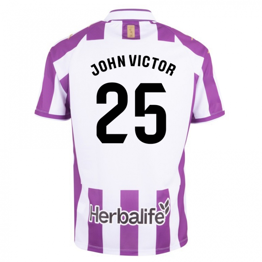 Uomo Maglia John Victor #25 Porpora Kit Gara Home 2023/24 Maglietta