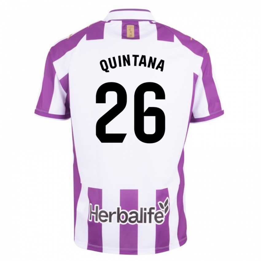 Uomo Maglia Alberto Quintana #26 Porpora Kit Gara Home 2023/24 Maglietta