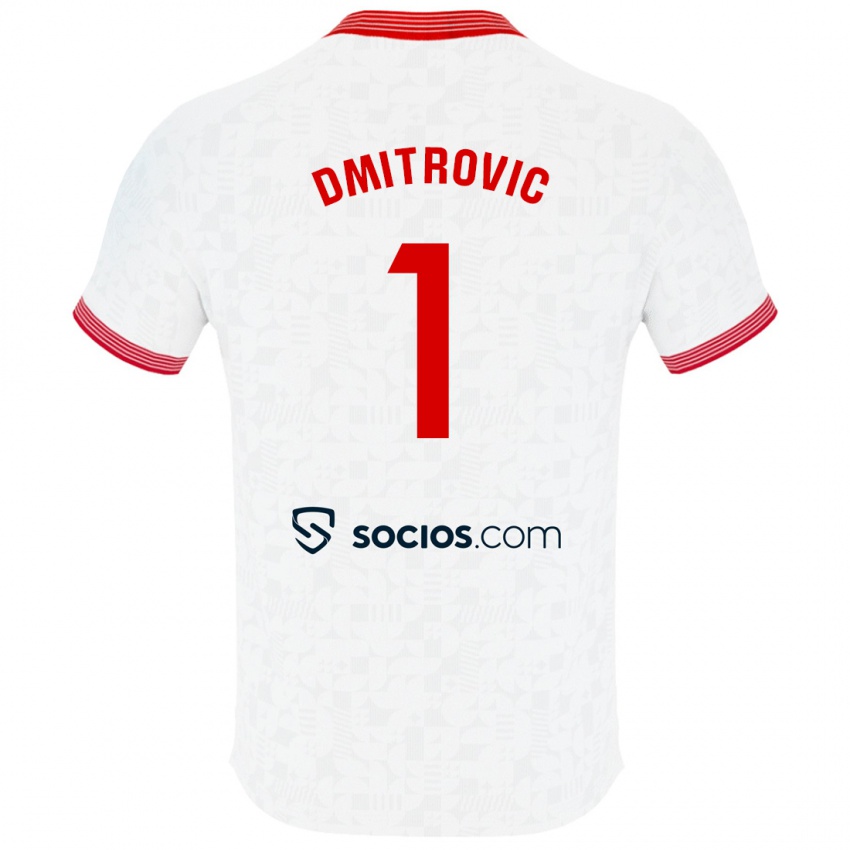 Uomo Maglia Marko Dmitrovic #1 Bianco Kit Gara Home 2023/24 Maglietta