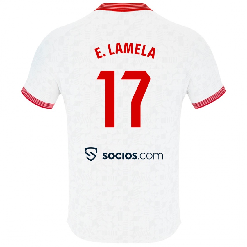 Uomo Maglia Erik Lamela #17 Bianco Kit Gara Home 2023/24 Maglietta
