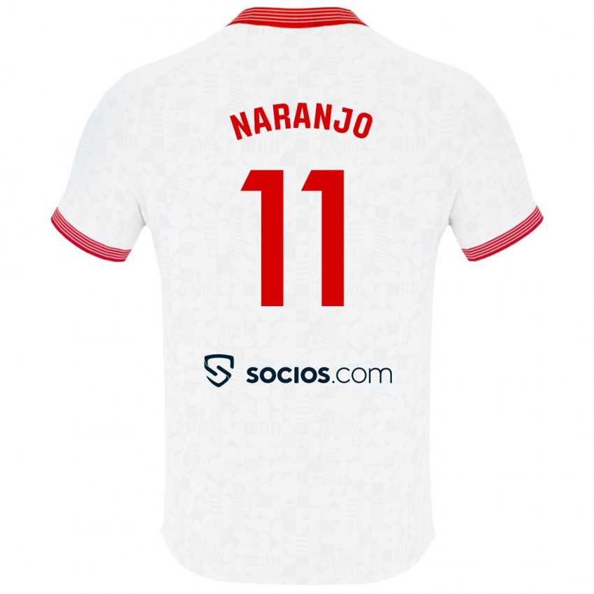 Uomo Maglia Mario Naranjo #11 Bianco Kit Gara Home 2023/24 Maglietta