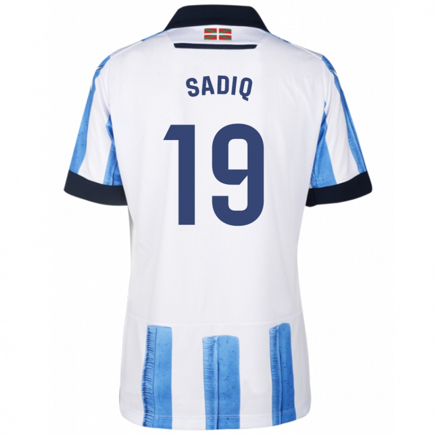 Uomo Maglia Umar Sadiq #19 Blu Bianco Kit Gara Home 2023/24 Maglietta