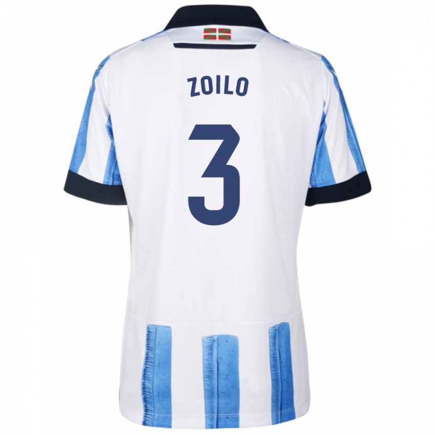 Uomo Maglia Ander Zoilo #3 Blu Bianco Kit Gara Home 2023/24 Maglietta