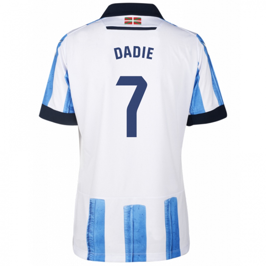 Uomo Maglia Alberto Dadie #7 Blu Bianco Kit Gara Home 2023/24 Maglietta