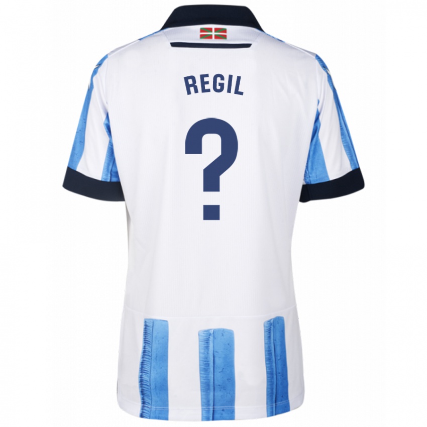 Uomo Maglia Markel Regil #0 Blu Bianco Kit Gara Home 2023/24 Maglietta