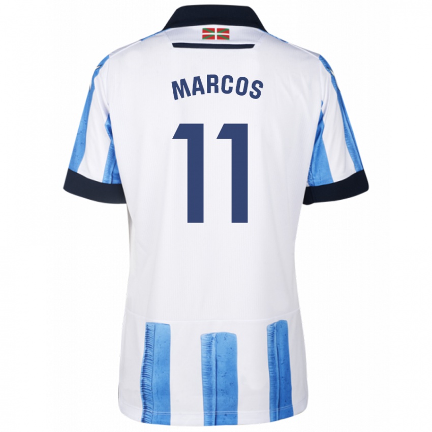 Uomo Maglia Cecilia Marcos Nabal #11 Blu Bianco Kit Gara Home 2023/24 Maglietta