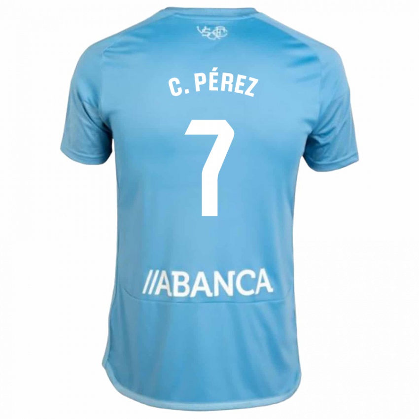 Uomo Maglia Carles Perez #7 Blu Kit Gara Home 2023/24 Maglietta