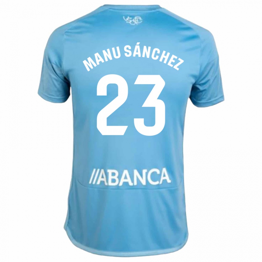 Uomo Maglia Manu Sanchez #23 Blu Kit Gara Home 2023/24 Maglietta