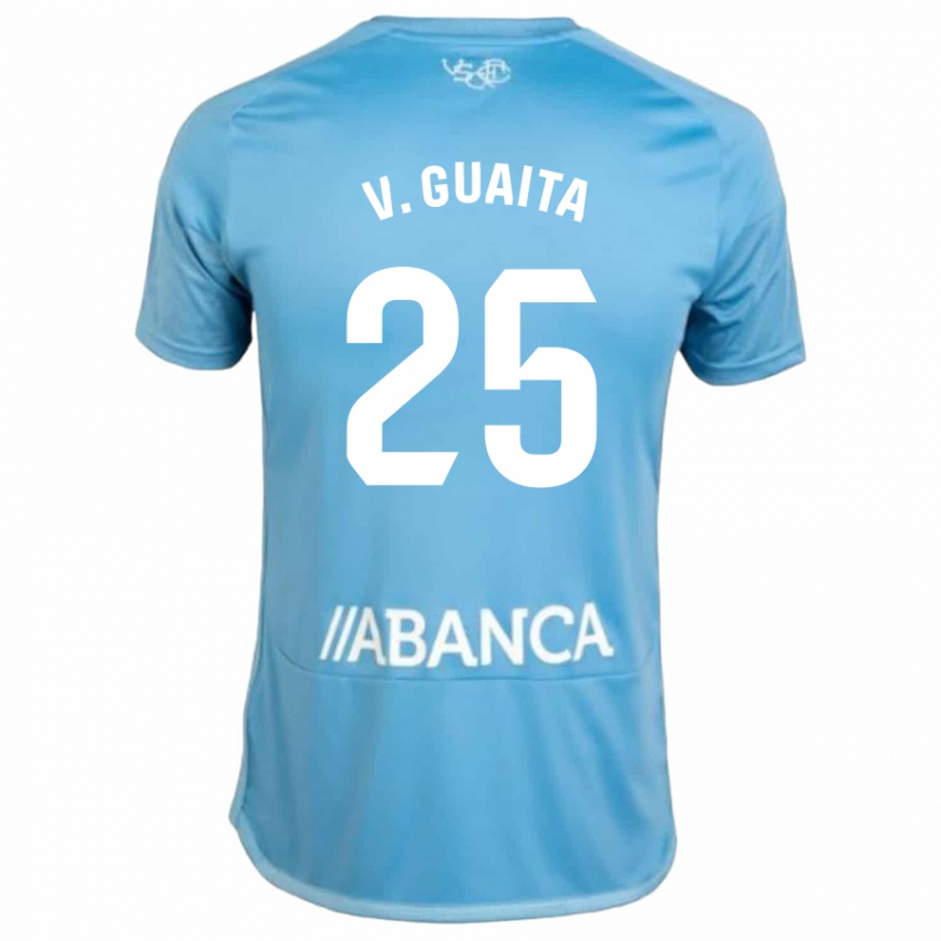 Uomo Maglia Vicente Guaita #25 Blu Kit Gara Home 2023/24 Maglietta