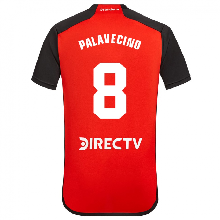 Uomo Maglia Agustin Palavecino #8 Rosso Kit Gara Away 2023/24 Maglietta