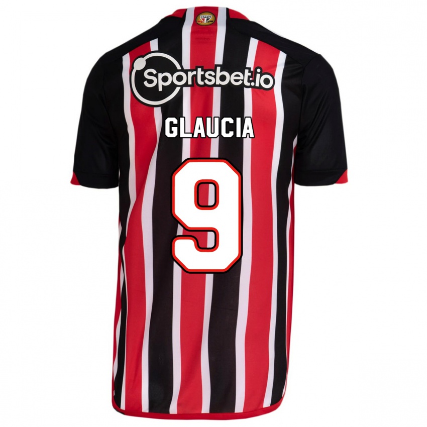Uomo Maglia Glaucia #9 Blu Rosso Kit Gara Away 2023/24 Maglietta