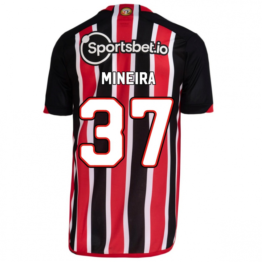 Uomo Maglia Rafa Mineira #37 Blu Rosso Kit Gara Away 2023/24 Maglietta