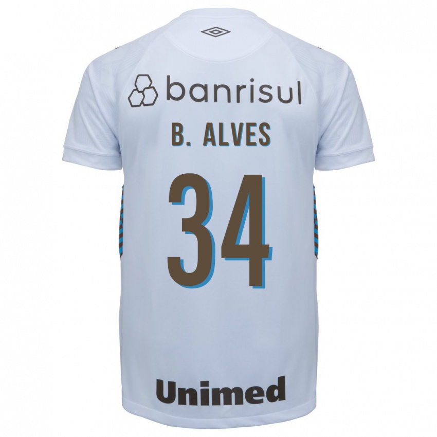 Uomo Maglia Bruno Alves #34 Bianco Kit Gara Away 2023/24 Maglietta