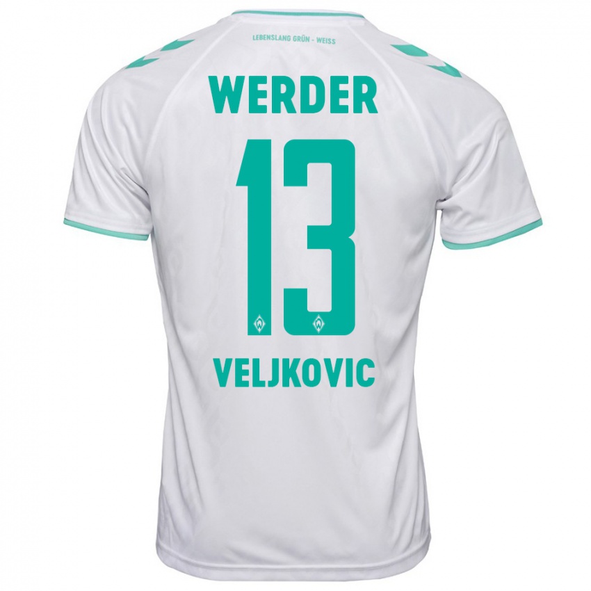 Uomo Maglia Milos Veljkovic #13 Bianco Kit Gara Away 2023/24 Maglietta