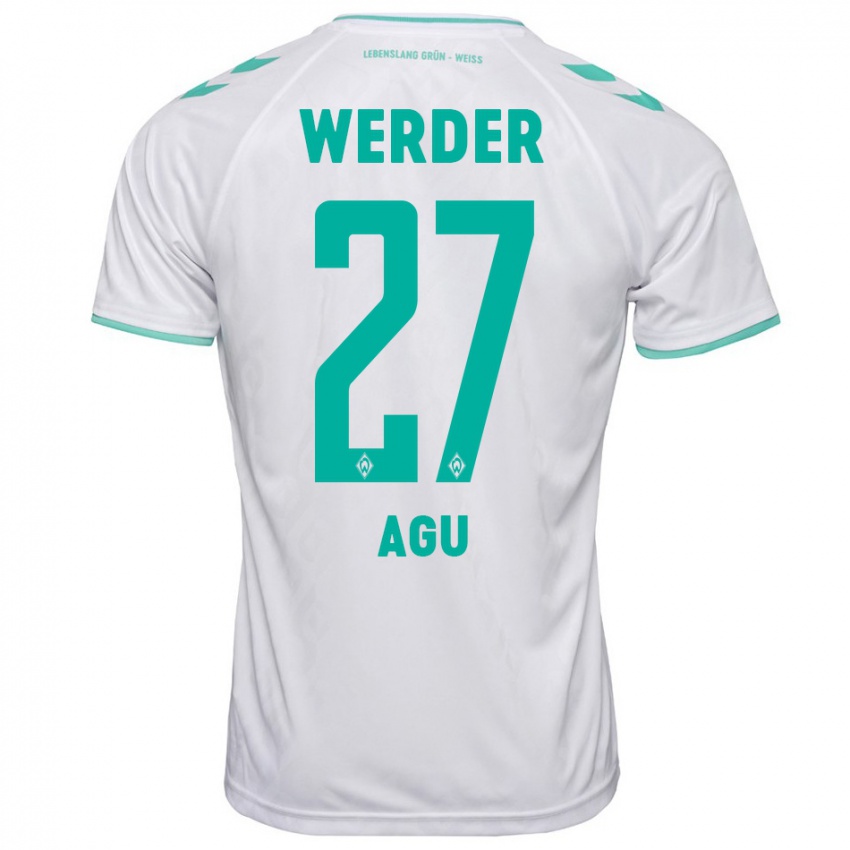 Uomo Maglia Felix Agu #27 Bianco Kit Gara Away 2023/24 Maglietta