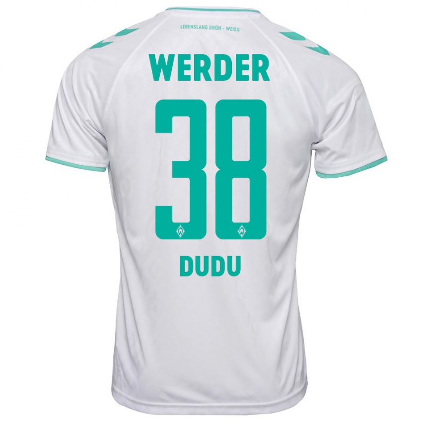 Uomo Maglia Dudu #38 Bianco Kit Gara Away 2023/24 Maglietta