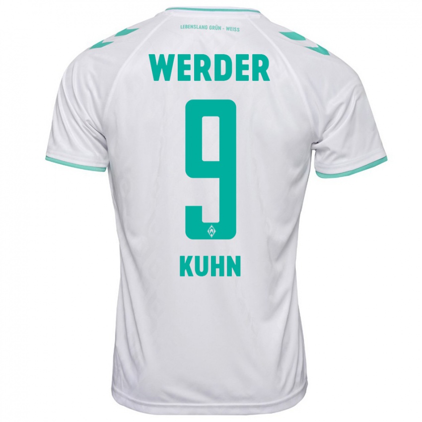 Uomo Maglia Philipp Kühn #9 Bianco Kit Gara Away 2023/24 Maglietta