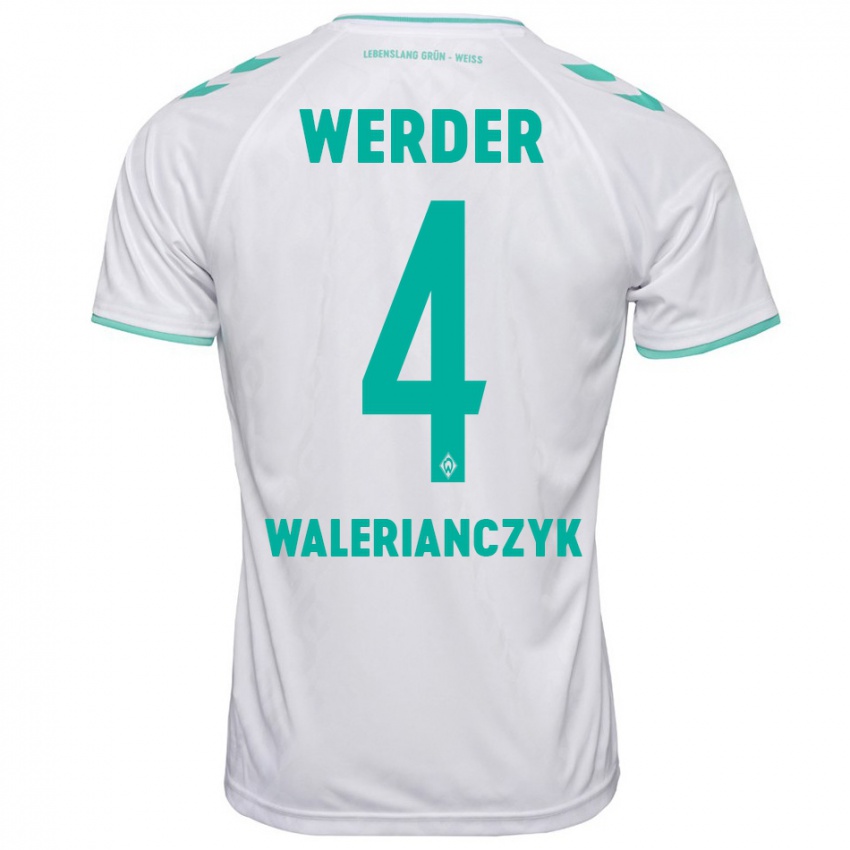 Uomo Maglia Dennis Walerianczyk #4 Bianco Kit Gara Away 2023/24 Maglietta