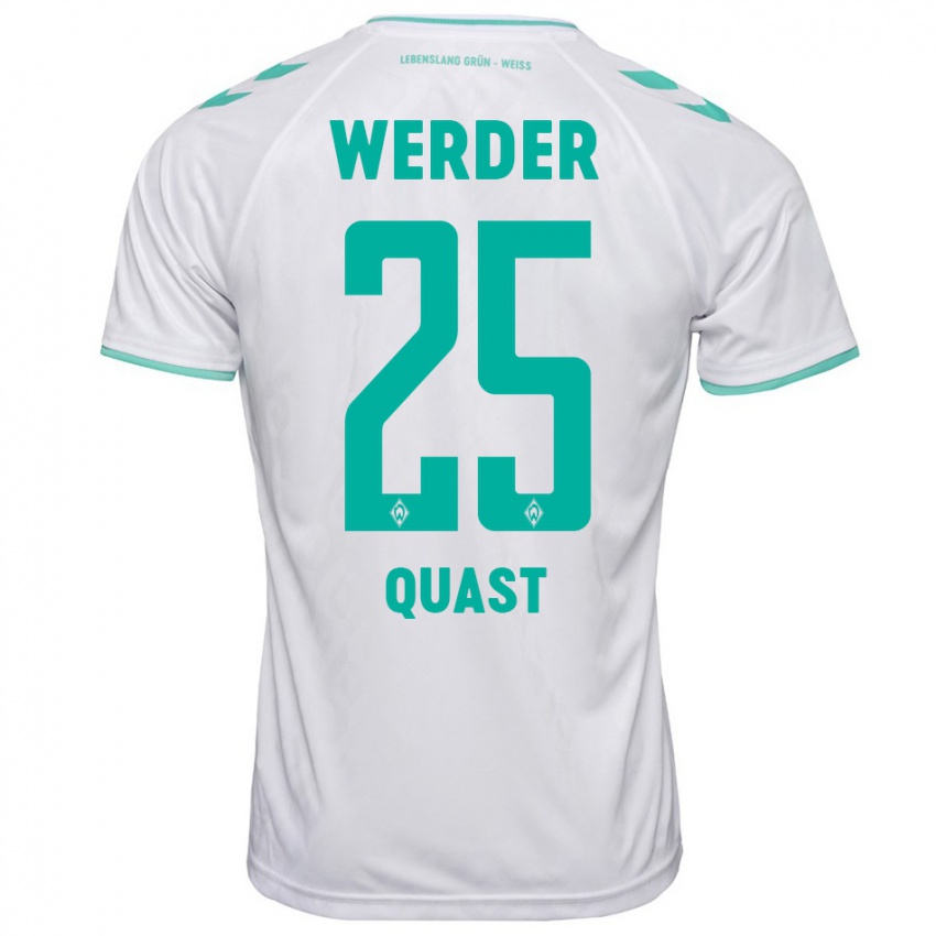 Uomo Maglia Sönke Quast #25 Bianco Kit Gara Away 2023/24 Maglietta