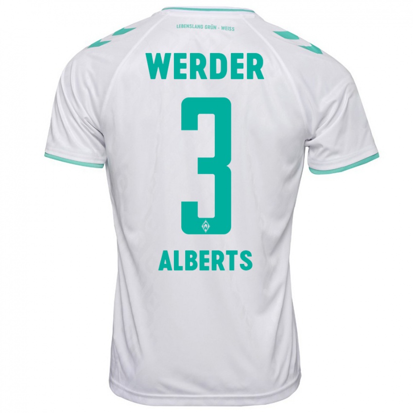 Uomo Maglia Christopher Alberts #3 Bianco Kit Gara Away 2023/24 Maglietta