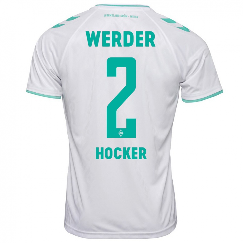 Uomo Maglia Luca Höcker #2 Bianco Kit Gara Away 2023/24 Maglietta