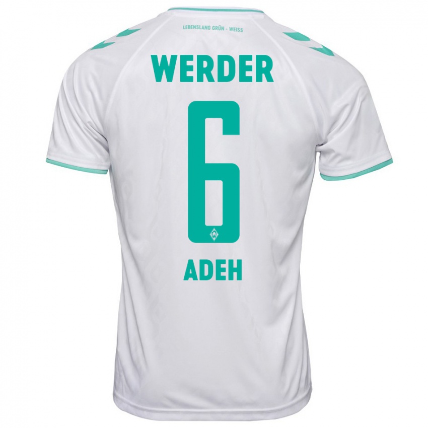 Uomo Maglia Wesley Adeh #6 Bianco Kit Gara Away 2023/24 Maglietta