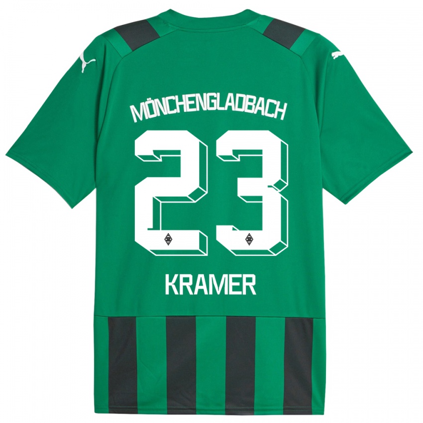 Uomo Maglia Christoph Kramer #23 Nero Verde Kit Gara Away 2023/24 Maglietta
