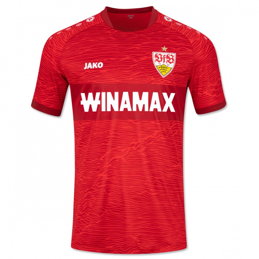 Uomo Maglia Tom Santos #0 Rosso Kit Gara Away 2023/24 Maglietta