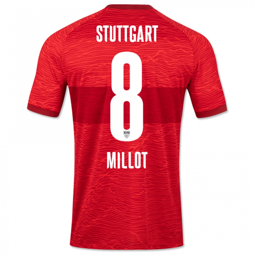 Uomo Maglia Enzo Millot #8 Rosso Kit Gara Away 2023/24 Maglietta