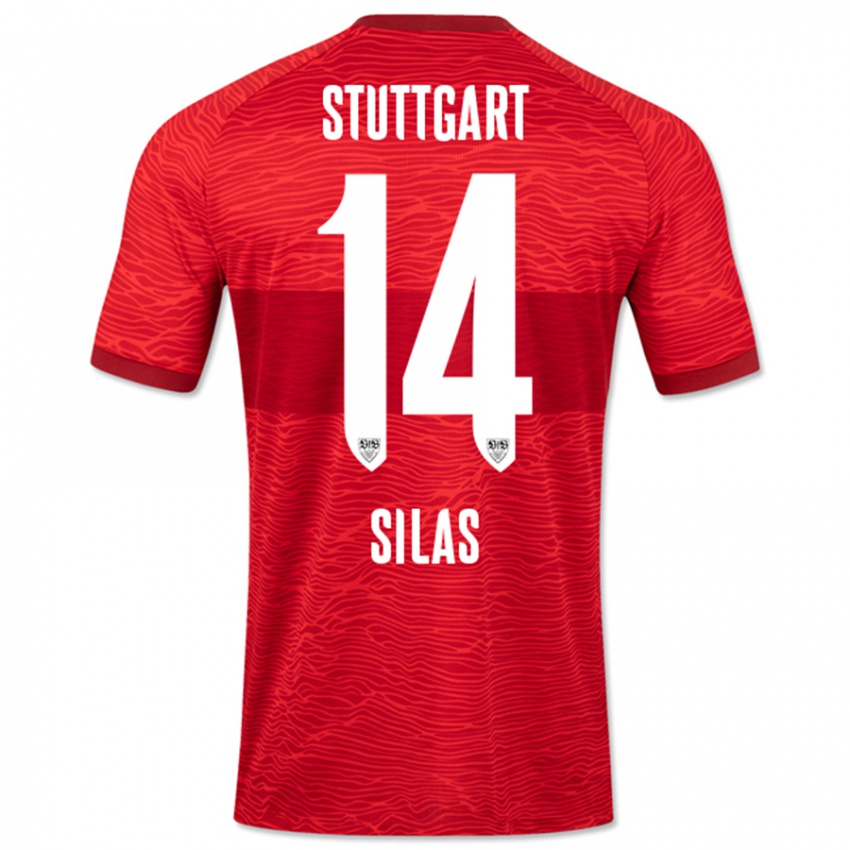 Uomo Maglia Silas #14 Rosso Kit Gara Away 2023/24 Maglietta