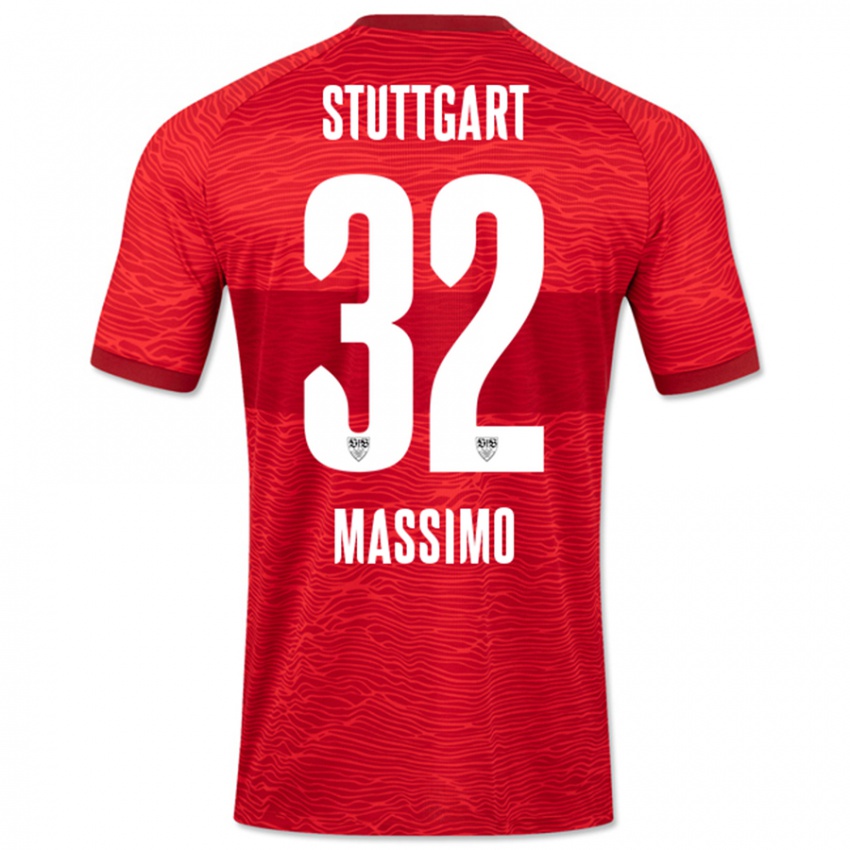 Uomo Maglia Roberto Massimo #32 Rosso Kit Gara Away 2023/24 Maglietta