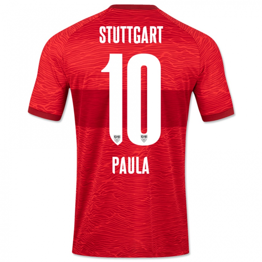 Uomo Maglia Raul Paula #10 Rosso Kit Gara Away 2023/24 Maglietta