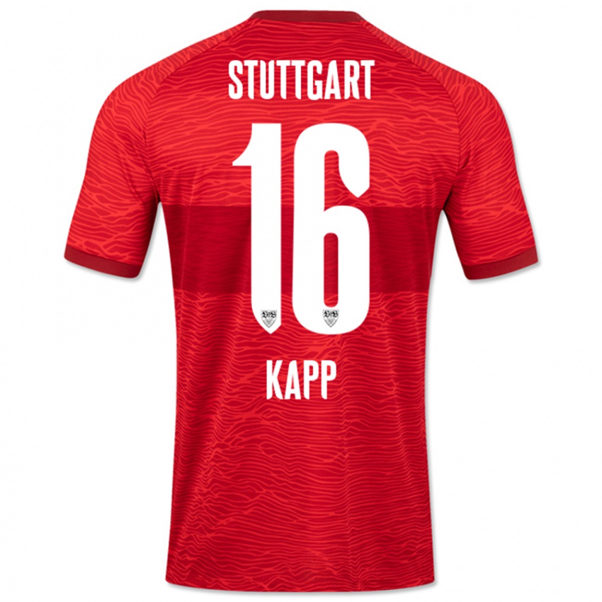 Uomo Maglia Patrick Kapp #16 Rosso Kit Gara Away 2023/24 Maglietta