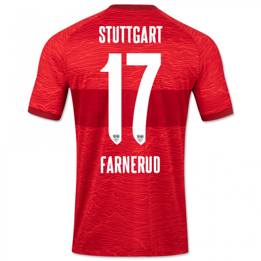 Uomo Maglia Colin Farnerud #17 Rosso Kit Gara Away 2023/24 Maglietta