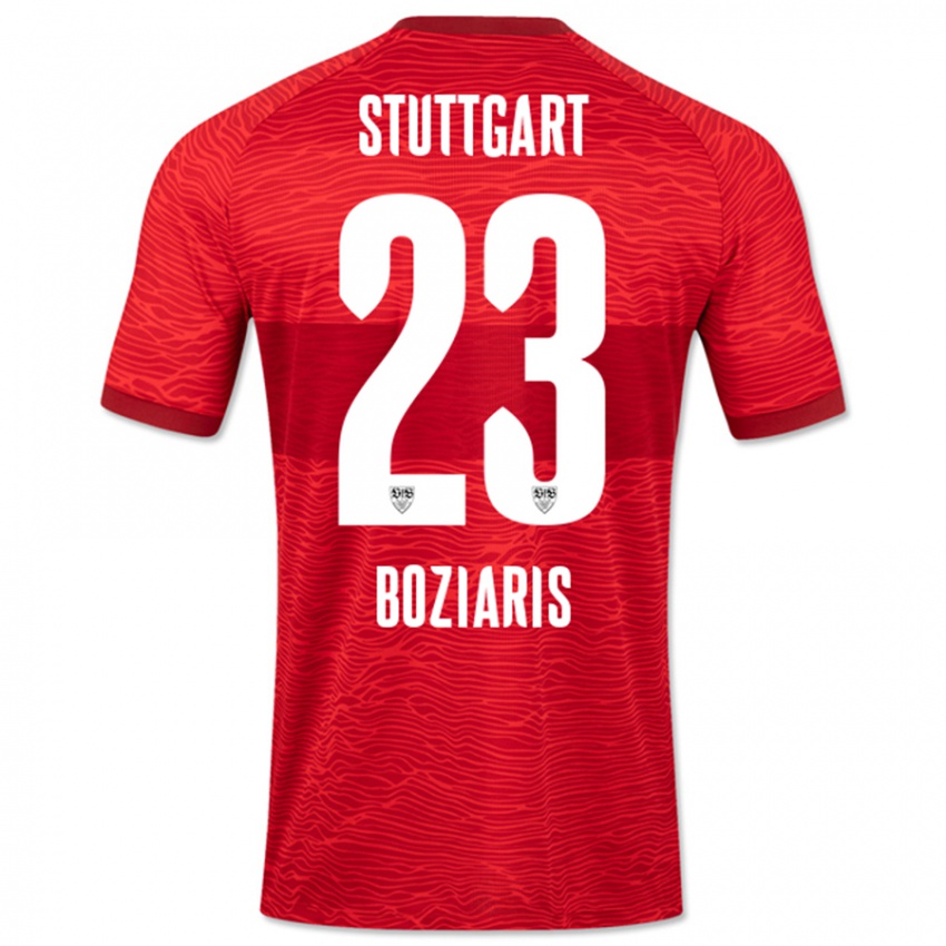 Uomo Maglia Giannis Boziaris #23 Rosso Kit Gara Away 2023/24 Maglietta