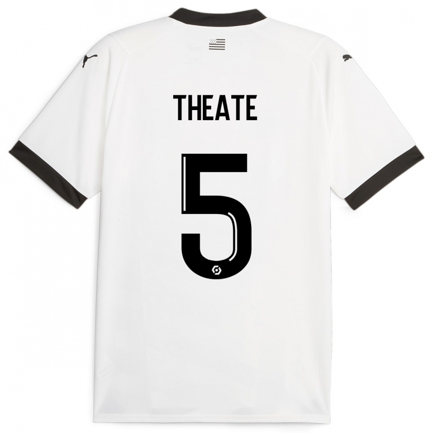 Uomo Maglia Arthur Theate #5 Bianco Kit Gara Away 2023/24 Maglietta