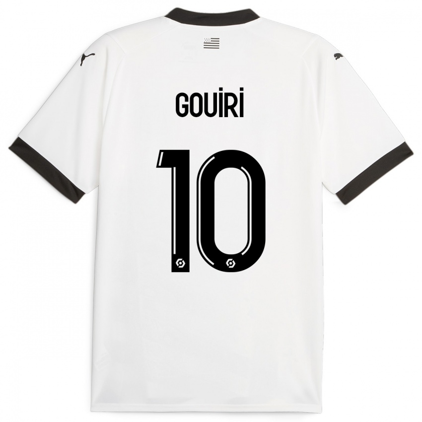 Uomo Maglia Amine Gouiri #10 Bianco Kit Gara Away 2023/24 Maglietta